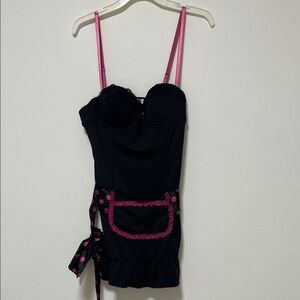 Black and Pink Corset Dress